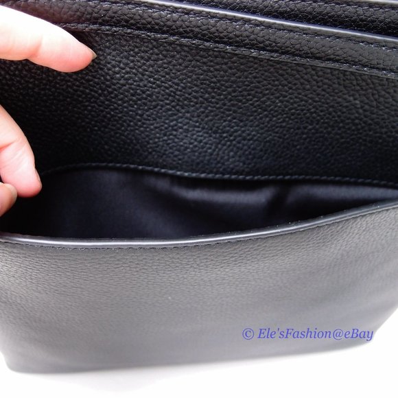 ❤️ NWT Tory Burch Carson Swingpack Chain Leather Shoulder Bag BLACK AUTHENTIC - Picture 10 of 15